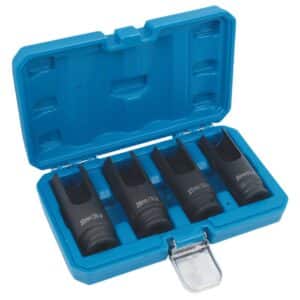 4 Piece Diesel Injector Socket Set 25, 27, 29, and 30mm