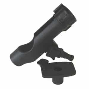 Flush Mount Plastic Fishing Rod Holder - Black