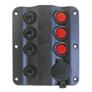 Marine Switch Panel with Circuit Breakers and Cigarette Lighter Socket