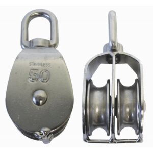 Double Swivel Pulley - Stainless Steel - 50mm Wheel