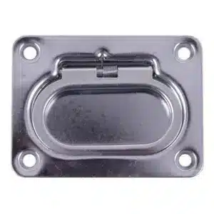 Marine Grade Flush Mount, Spring Loaded, Pull Ring - 76 x 57mm