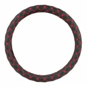 Black and Red 350 millimetre Steering Wheel Cover