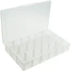 18 Compartment Plastic Box With Lid