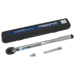 1/2 Inch Drive Click Adjustable Torque Wrench with Extensions