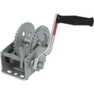 Galvanised Double Gear Hand Winch - 725 kilogram (1600 Pound) Capacity