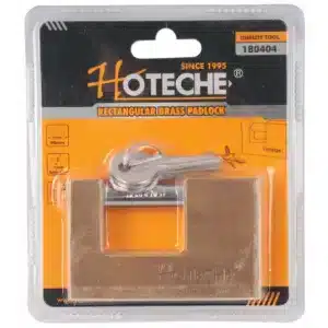Hoteche 90 x 18 x 58 millimetre Rectangular Brass Padlock
