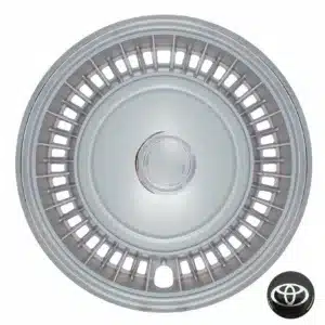 KT 15 Inch Chrome and Silver Wheel Cover Set with Toyota Badges