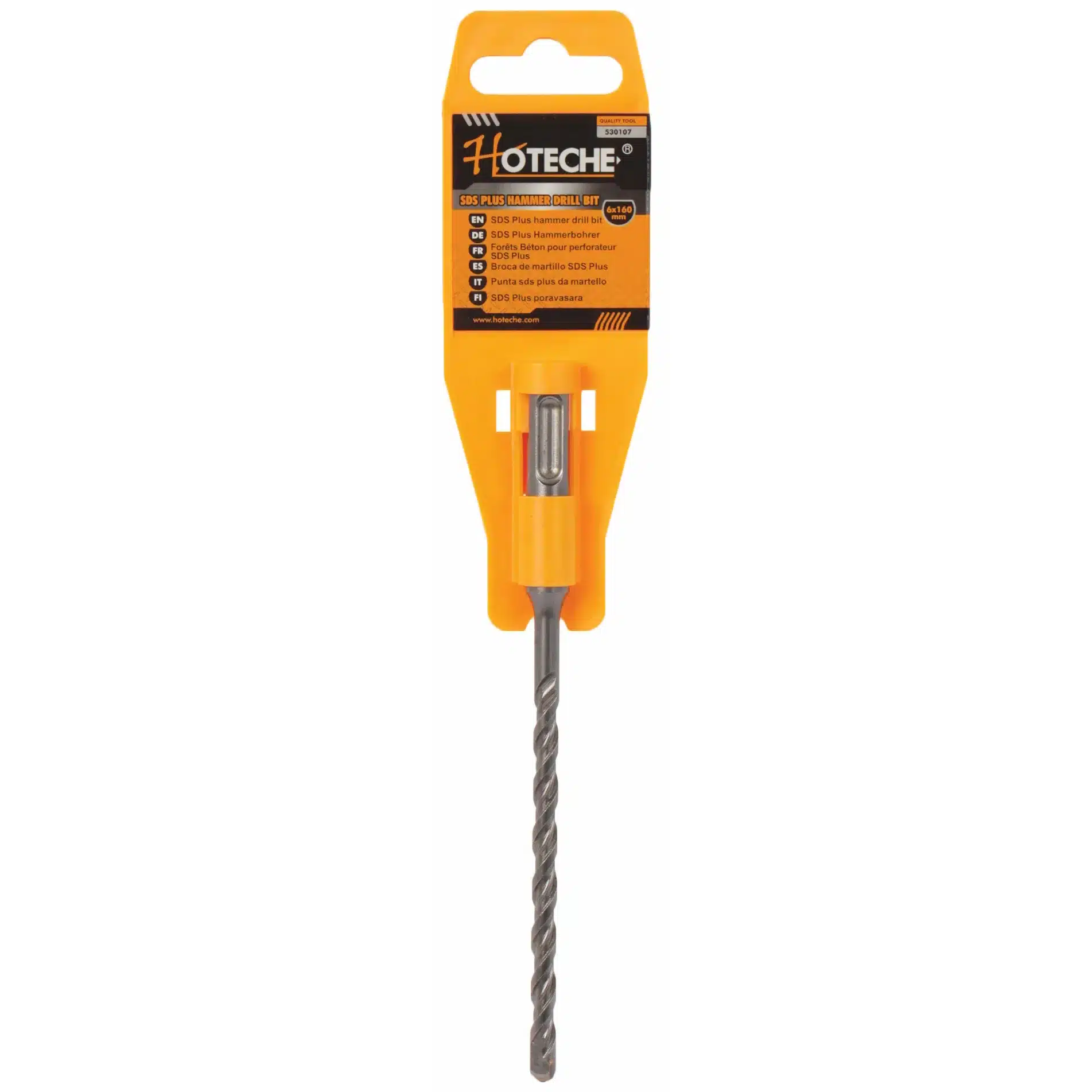 Hoteche 6 millimetre SDS Plus Masonry Hammer Drill Bit - 160 millimetre Long