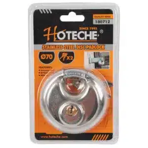 Hoteche Stainless Steel 70 millimetre Disc Padlock