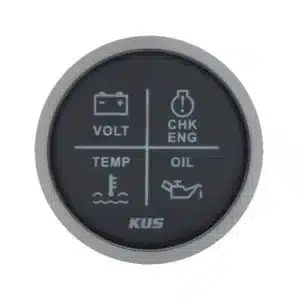 Kus Marine Grade 52 millimetre 4 Function LED Warning Gauge