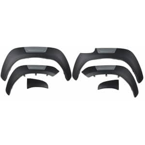 Black and Silver Fender Flares Set - Compatible with Toyota Hilux from 2021 and Newer