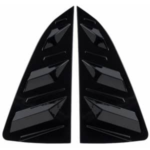 Gloss Black Rear Quarter Glass Louver Set - Compatible with VW Polo from 2011 to 2018