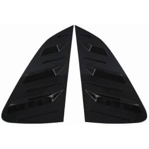 Gloss Black Rear Quarter Glass Louver Set - Compatible with VW Polo from 2019 and Newer