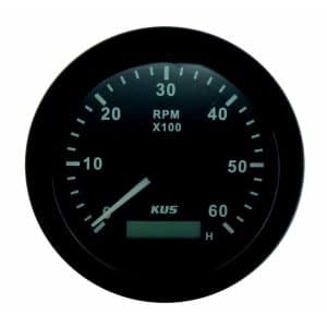 Kus Marine Tachometer with Digital Hour Meter - 85 millimetre Diameter