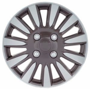 Silver and Charcoal 14 Inch Wheel Cover Set