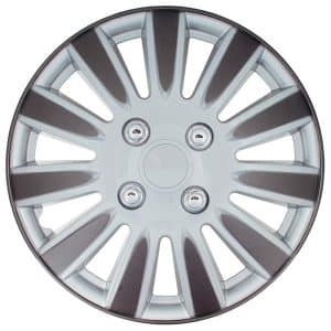 15 Inch Charcoal and Silver Wheel Cover Set