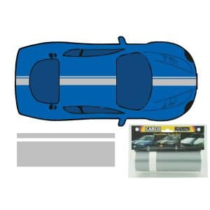 Carco Silver Car Racing Stripe Decal 20 centimetre Wide x 4.5 Meters Long