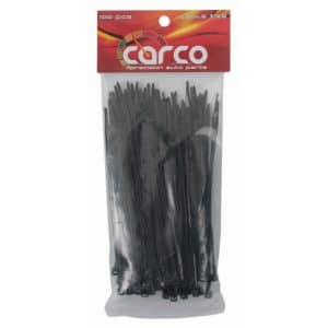 Pack of 100 Carco 2.5 millimetre x 100 millimetre Black Cable Ties