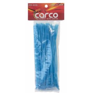 Pack of 100 Carco 3.6 x 300 millimetre Blue Cable Ties