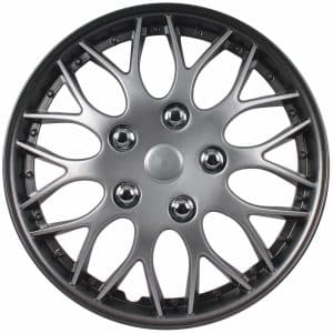 16 Inch Gun Metal and Silver Wheel Cover Set