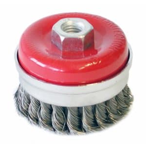 75 millimetre Knotted Wire Cup Brush with M14X2 Nut