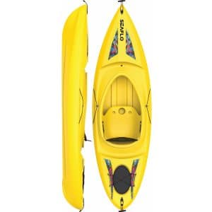 Seaflo Yellow 125 kilogram Capacity Sit In Kayak with Oars