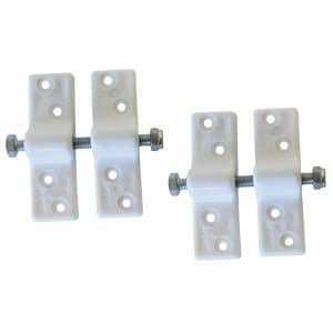 White 2 Piece Plastic Canopy Clip Set