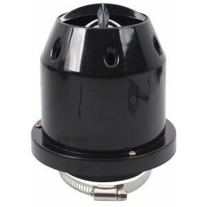 Black 76 millimetre Inlet Air Filter with Plastic Cover