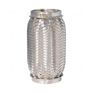57 millimetre x 150 millimetre Uni Exhaust Flex Pipe, Stainless Steel, Braided, Weld On Flexi