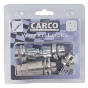 Countersunk 14 x 1.5 millimetre Carco Locking Wheel Nut Set