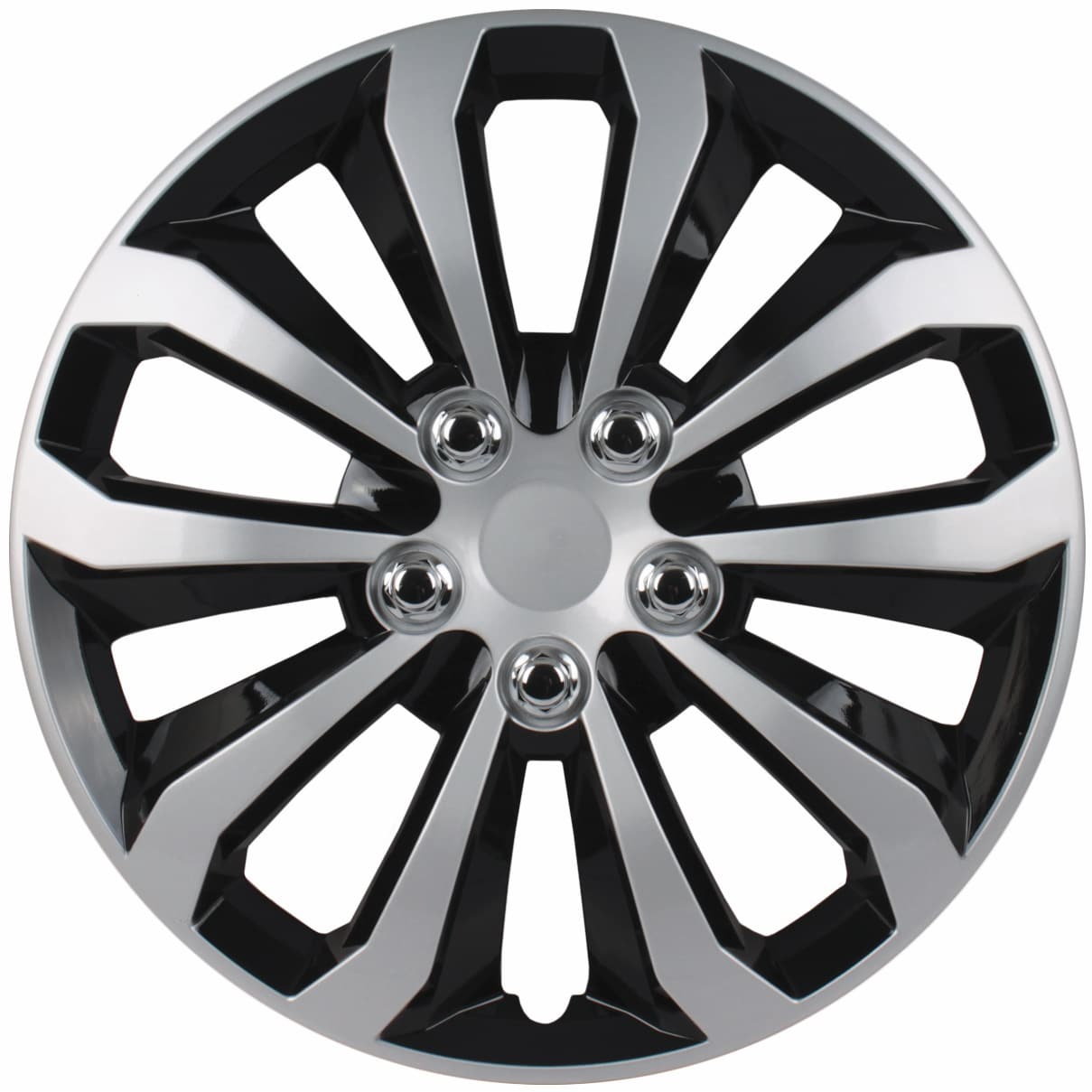 Silver and Ice Black 15-Inch Wheel Cover Set