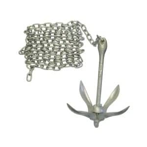 Heavy Duty Hot Dipped Galvanized Folding Anchor with 3 Metres of 6mm Chain