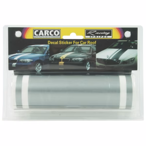 Carco Silver Roof Racing Stripe Decal - 20cm x 4.5 Metres