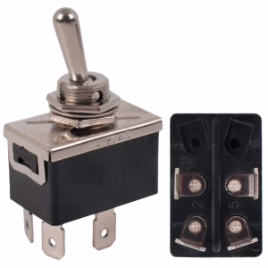 125 Volt AC Momentary Push On Toggle Switch - 4 Pin (10 Amp)