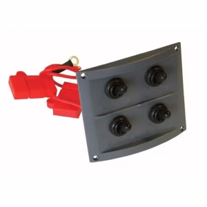 Splash Proof Switch Panel for Boats - 108 x 95mm (Black)