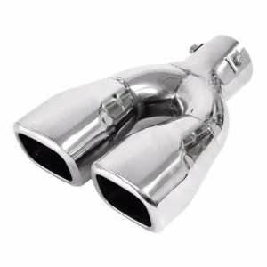 Chrome Twin Exhaust Tail Piece - 60mm Inlet