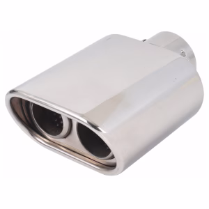 Chrome Twin Exhaust Tail Piece - 60mm Inlet