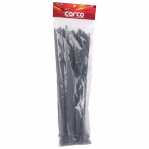 Carco Cable Ties - 7.6 x 400mm (Black - Pack of 100)