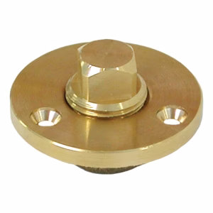 Garboard Brass Drain Plug and Plate for Boats