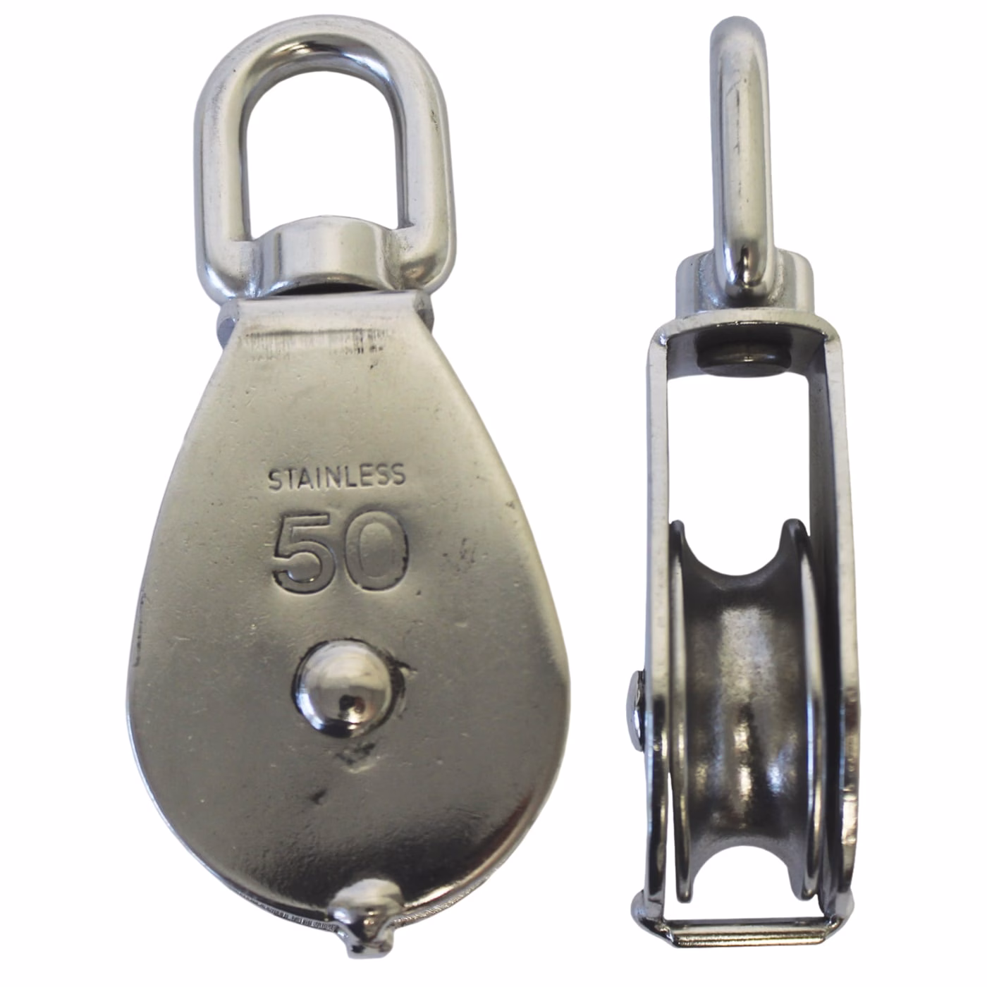 Single Swivel Pulley - 50mm (304 Stainless Steel)