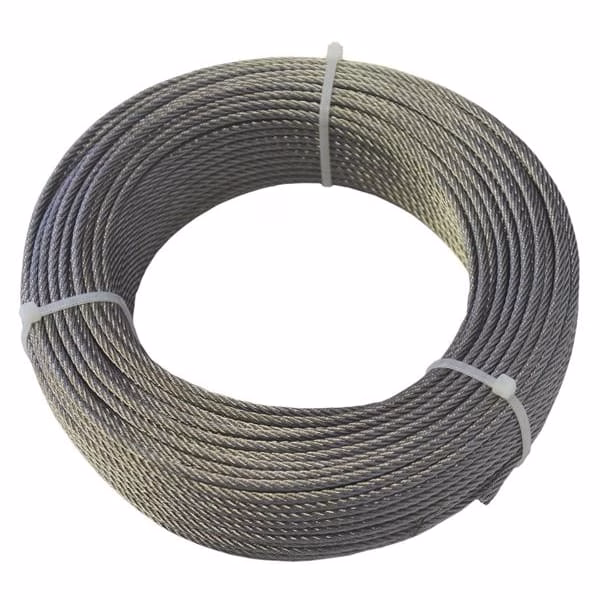Marine Grade 316 Stainless Steel Rope (7x19 Core) – 3mm x 50 Metre Roll