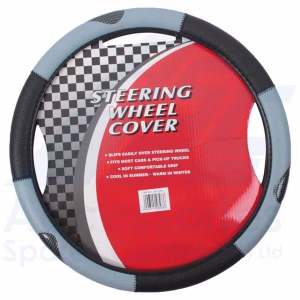 Steering Wheel Cover - Grey and Black