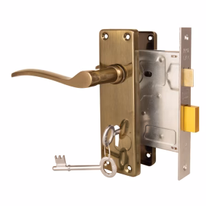 The Cabinet Shop 2-Lever Sapphire Lockset – Antique Bronze