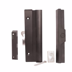 Trojan Hardware Sliding Patio Door Lock Set - Aluminium