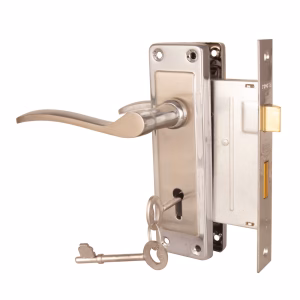 The Cabinet Shop 2-Lever Ruby/Sapphire Lockset – Chrome/Nickel
