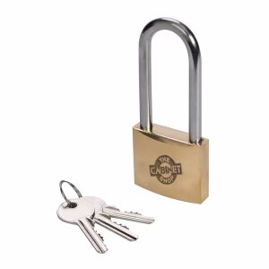 The Cabinet Shop Long Shackle Brass Padlock - 40mm