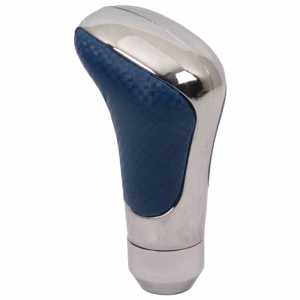 Universal Gear Knob with Silver Trim - Blue