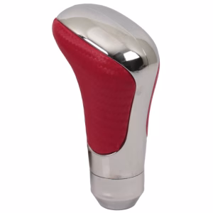 Universal Gear Knob with Silver Trim - Red