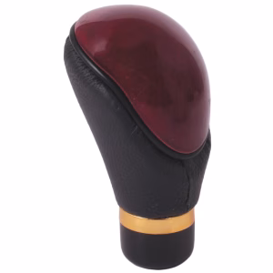 Universal Gear Knob with Wood Grain Trim - Black