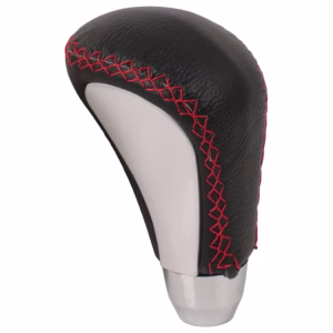 Universal Gear Knob with Silver Side Trim - Red